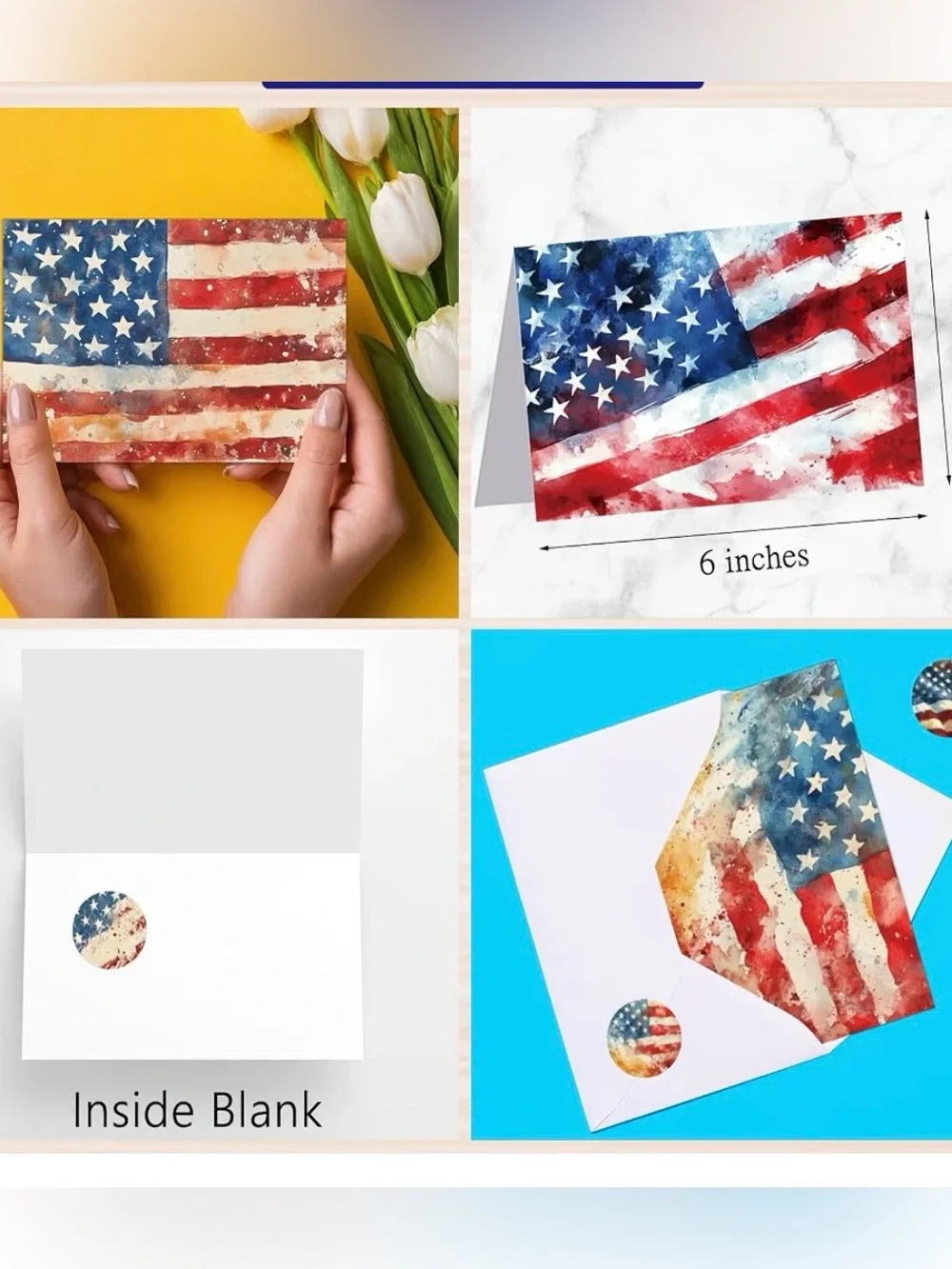 Patriotic greeting card set